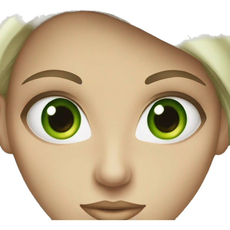 white women green eyes emoji