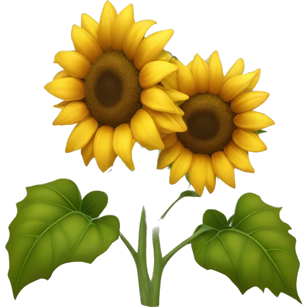 Two sunflowers in love emoji