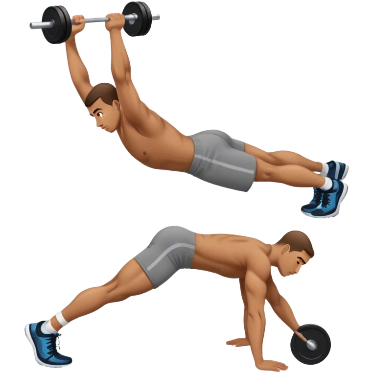 side-view man weighted glute-bridges emoji
