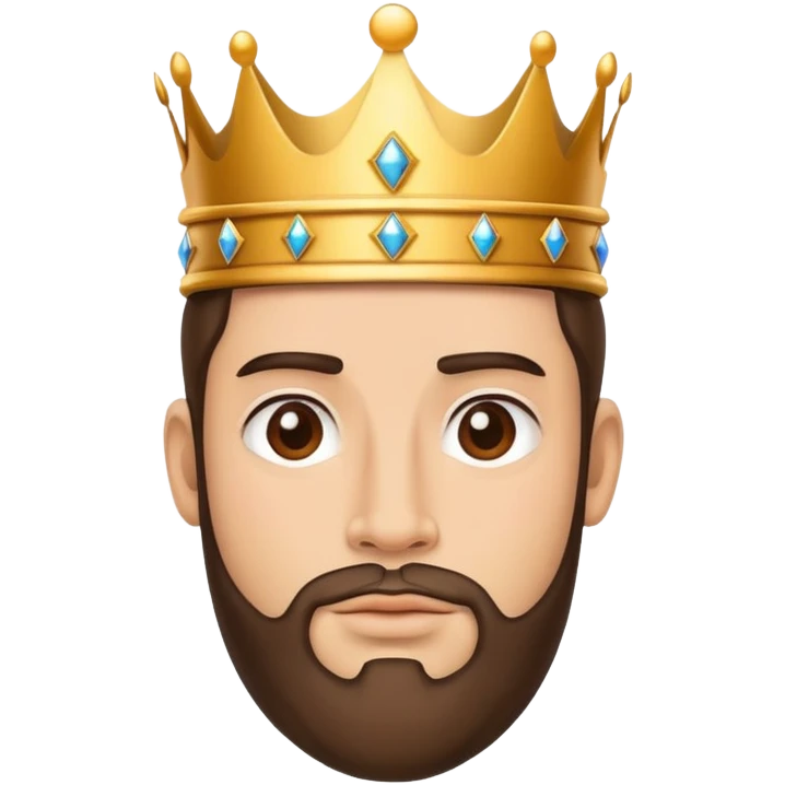 King wearing a crown emoji