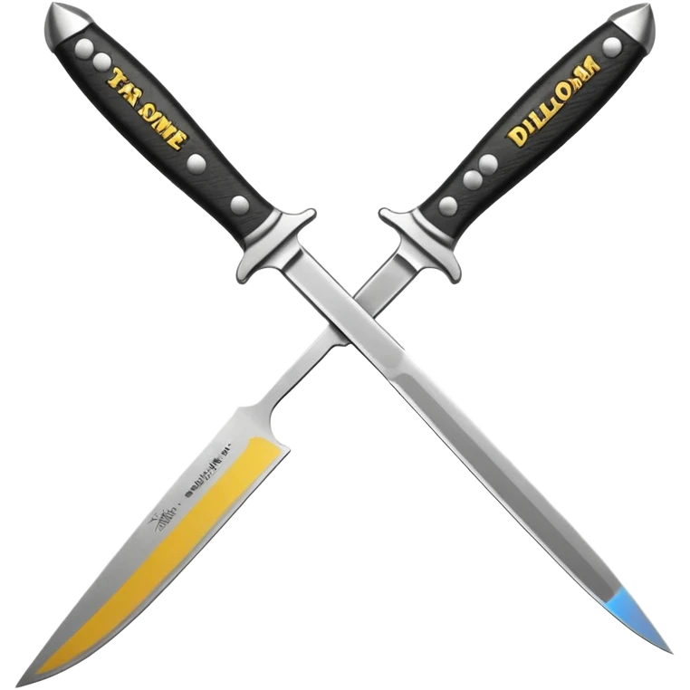 Throwing knife that says that's some Dillom shit  emoji