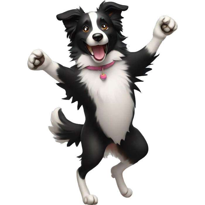 border collie dancing emoji
