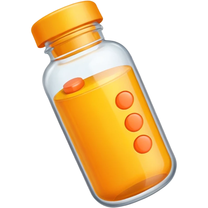 prescription pills bottle yellow orange emoji