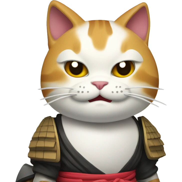 smiling samurai cat emoji