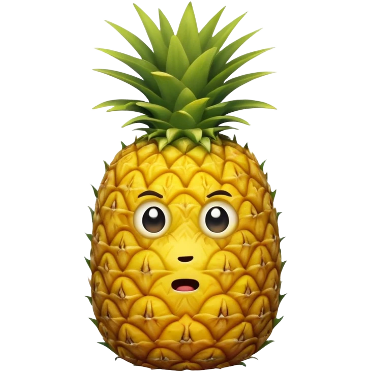 stressed-out pineapple emoji