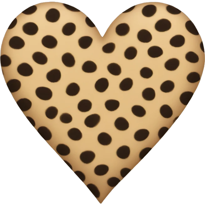 Cheeta print love heart emoji