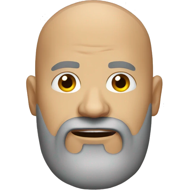 scary bald man with beard emoji