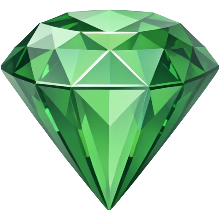 generate a green diamond geometrical form 2D, without reflections or anything complicated emoji