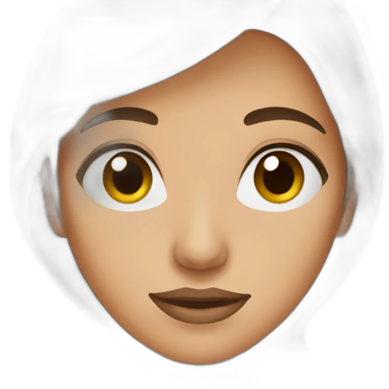 Woman brown eyes brown hair emoji