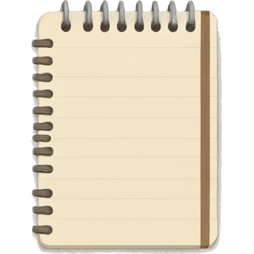 small beige notebook
 emoji