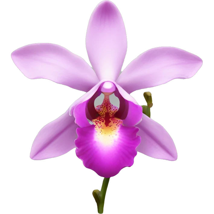 Pink orchid emoji