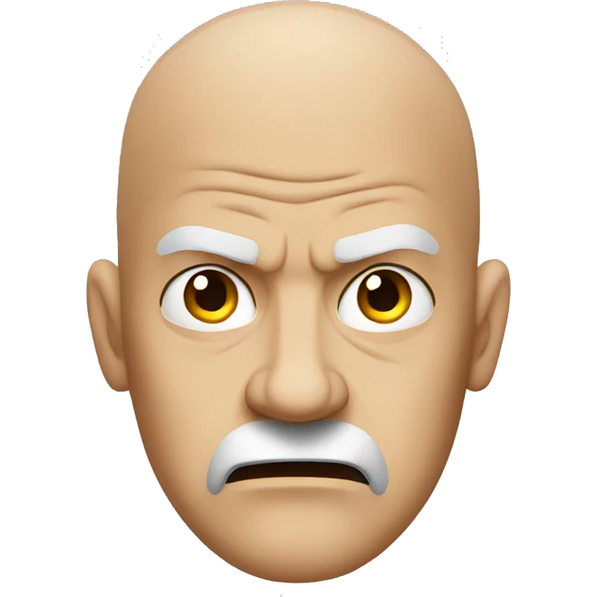 very angry bald person emoji