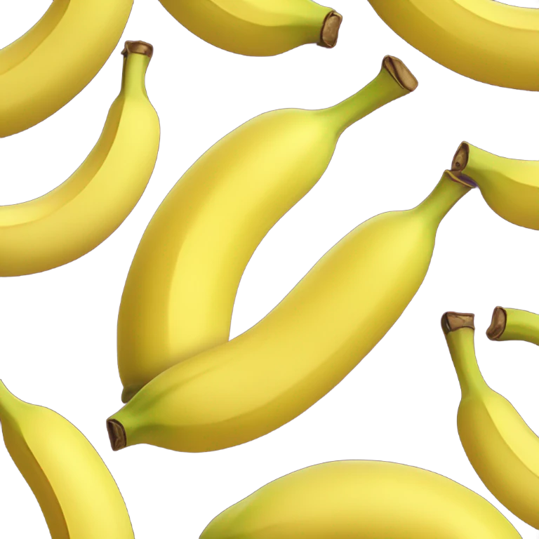 Create a bright yellow banana emoji with golden highlights, adding a premium, sophisticated look. Include subtle texture and a light golden shimmer, symbolizing a higher level of support and progress. emoji
