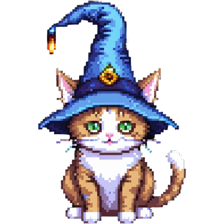 cute cat wizard emoji
