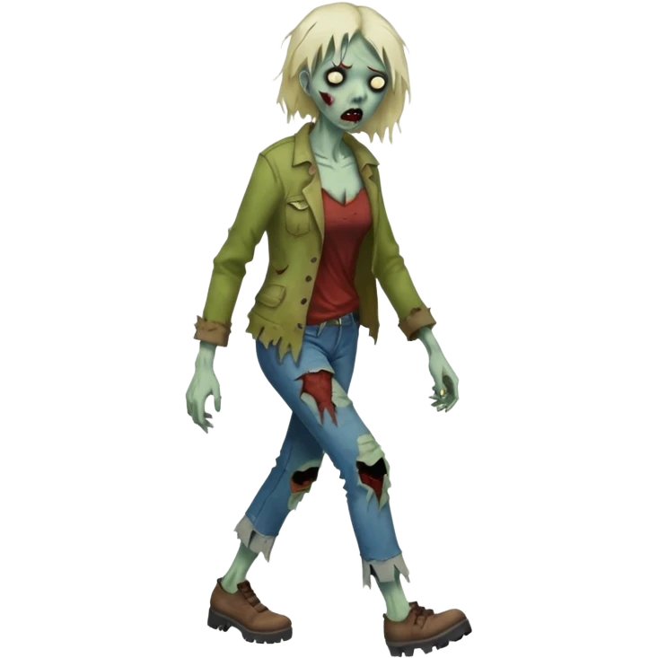 zombie woman full body walking emoji