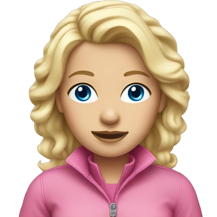 Blonde woman, blue eyes, wearing pink boots emoji