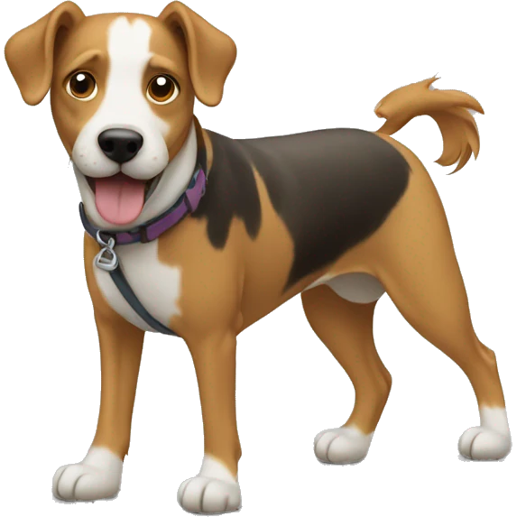 Dog walking a dog emoji
