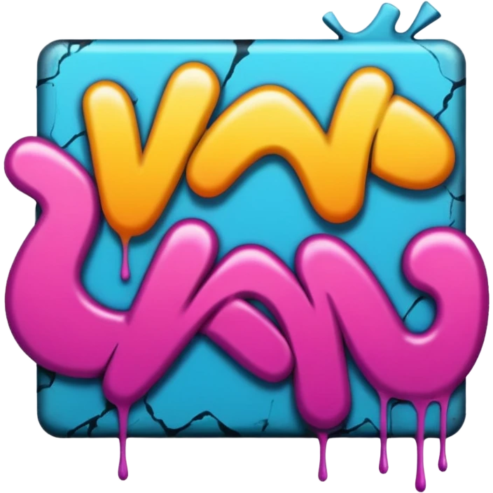 Graffiti painting emoji