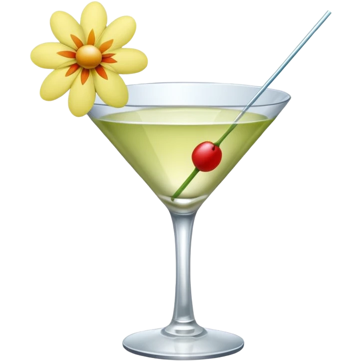 Martini with flower  emoji