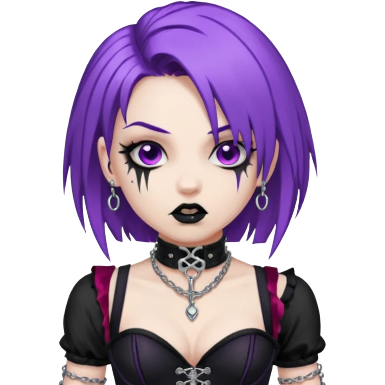 my nickname on the discord server is Little VIper, i have purple hair and an alt/goth style so like corsets and black with silver chains. i want a animated emoji with the text "'Lil Viper Mad" with an angery little viper spitting emoji