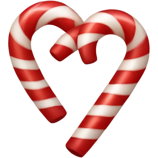 Candy cane in a heart shape emoji
