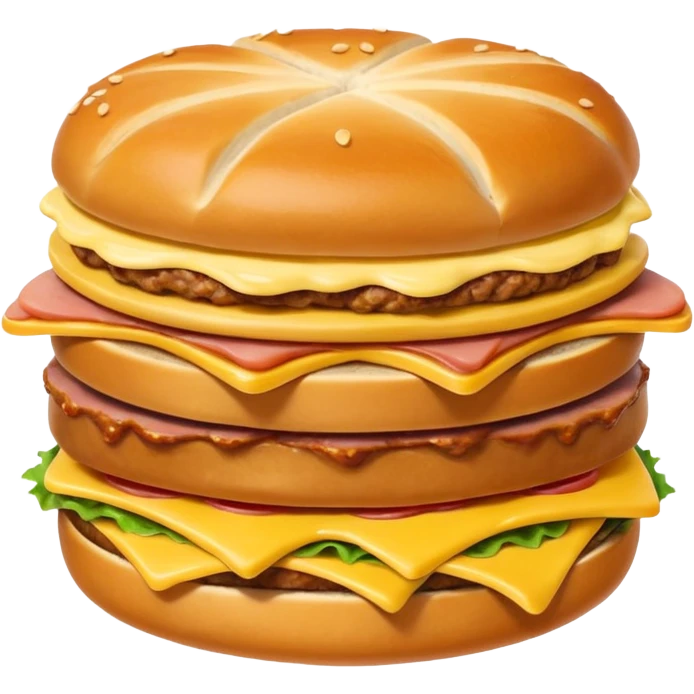 small emoji icon of Leberkäse sandwich, thick slice of meatloaf in round white lightly floured bun, dab of mustard, simple friendly emoji