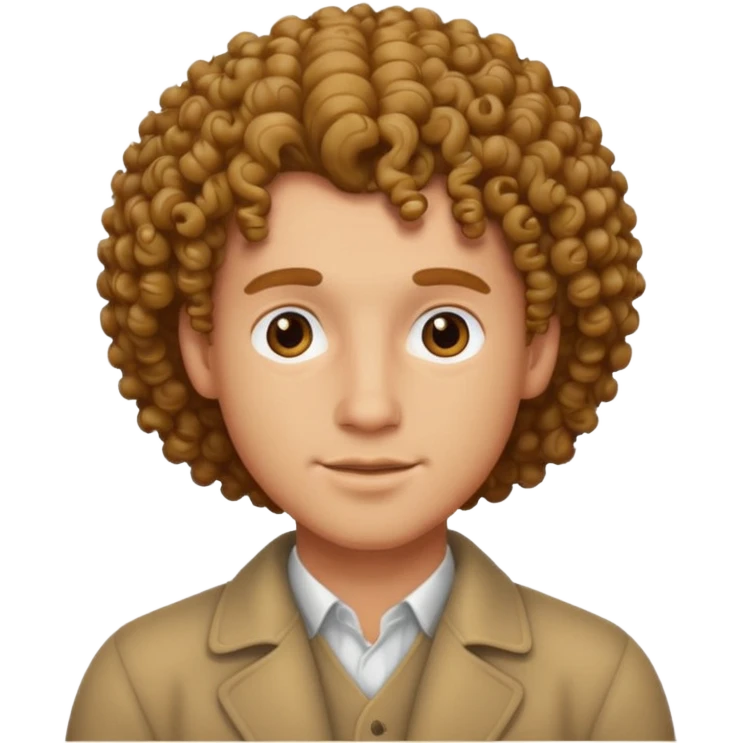 curly hair mens image emoji