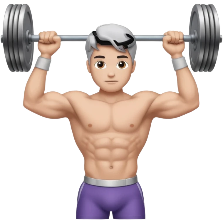 принц поднимает гирю emoji