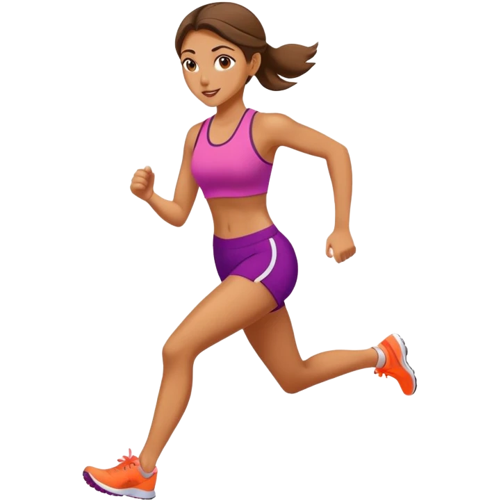 Pretty girl running emoji