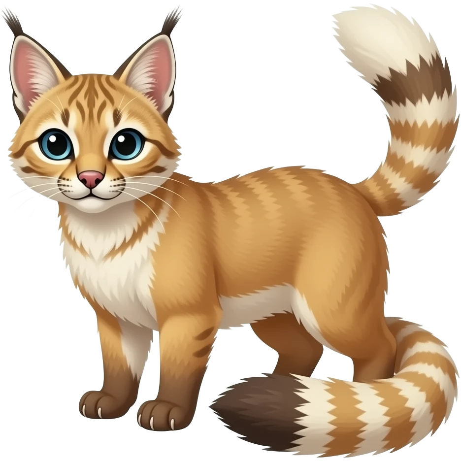 Cacomistle-tanuki-caracal-animal-hybrid (full body) emoji