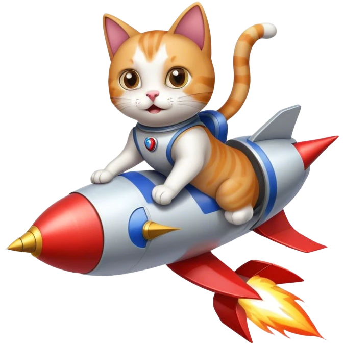 cat on a rocket emoji