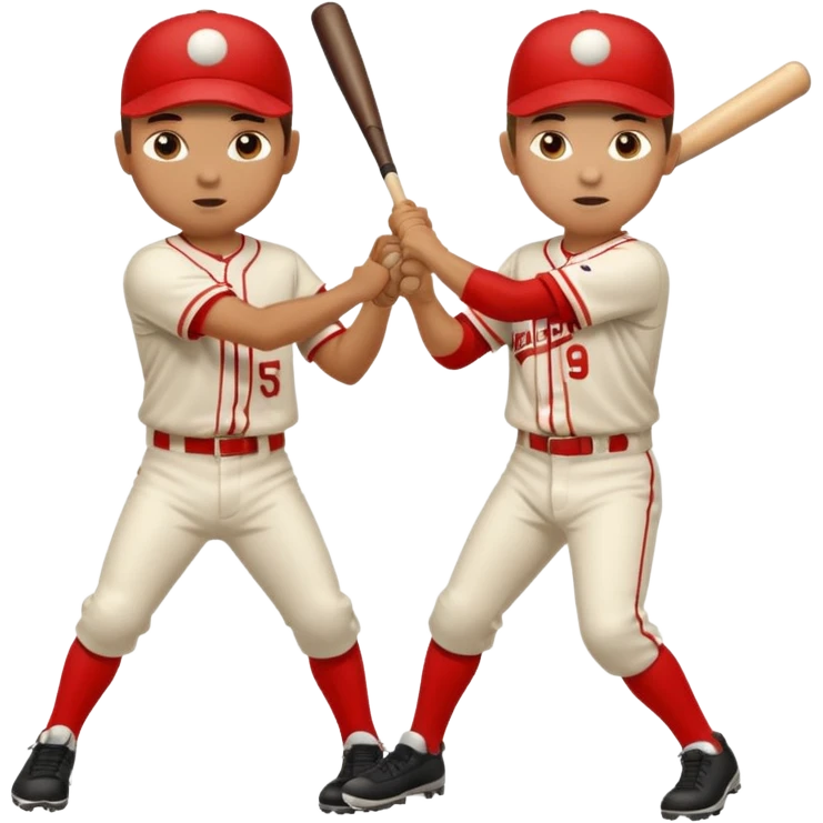 dos basebeall playr a golpes emoji