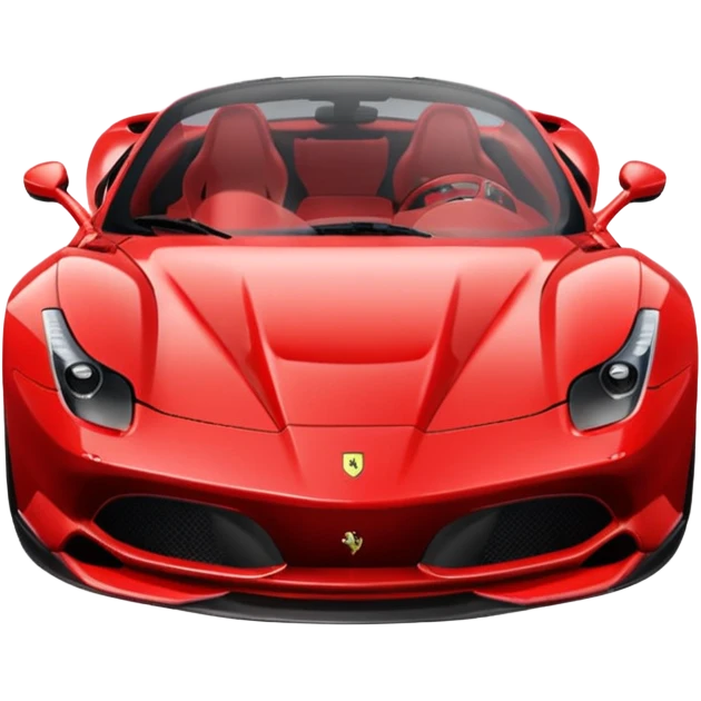Red Ferrari sports car emoji