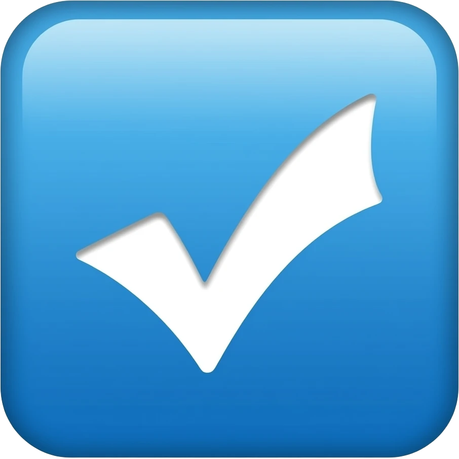 Logo vérifié Roblox carré bleu coche emoji