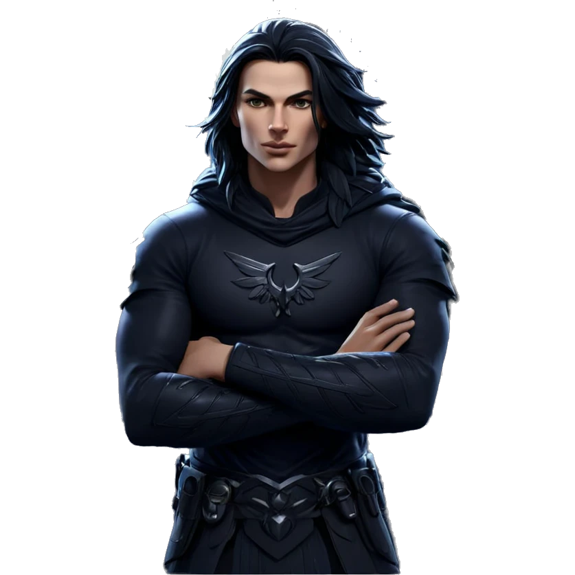 moonlit guardian with black wings emoji