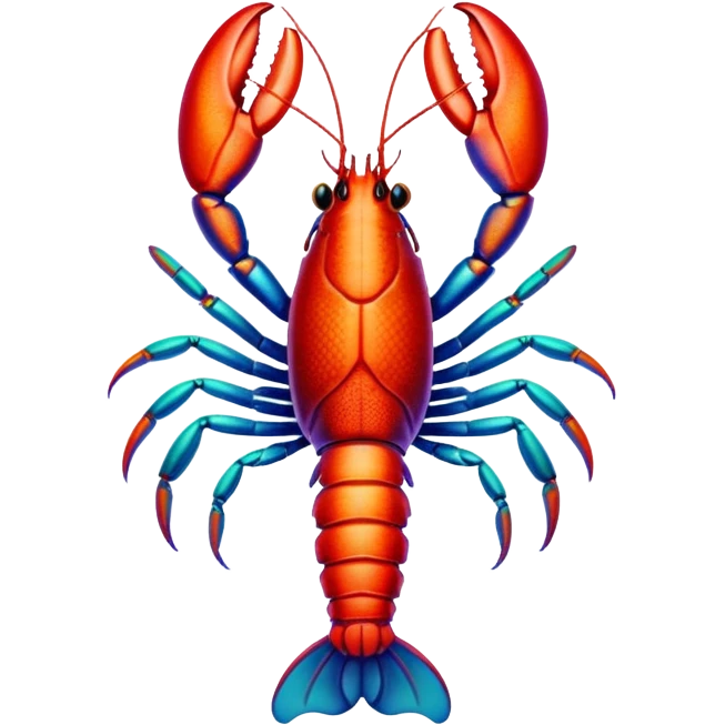 Fluorescent lobster emoji