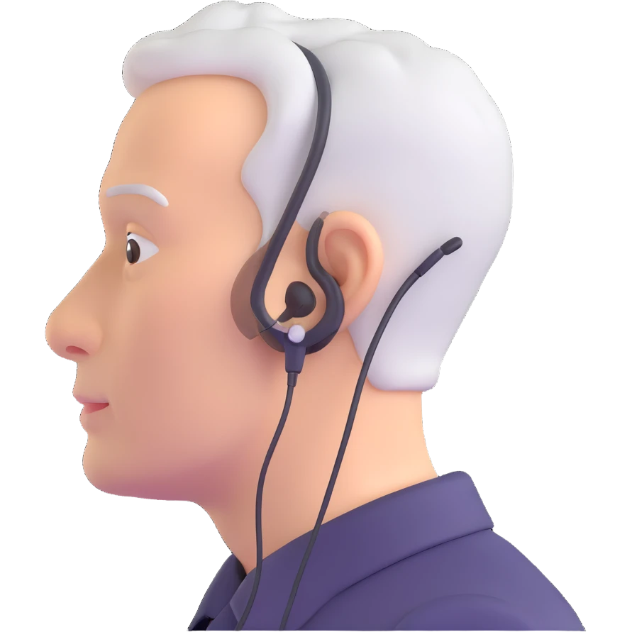 man with a hearing aid emoji