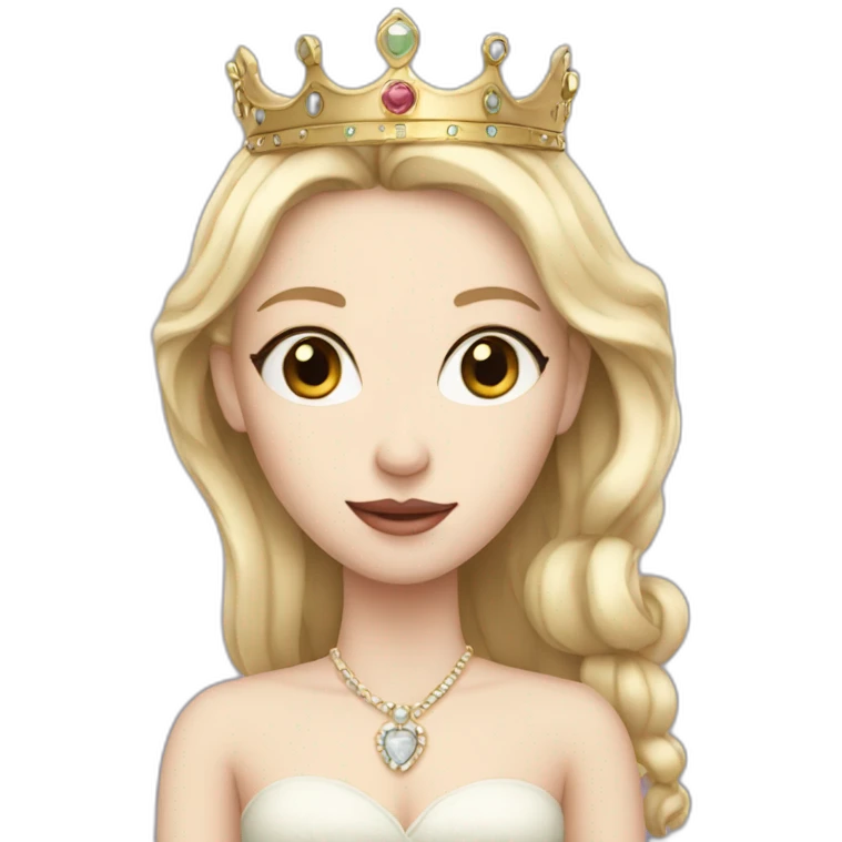 Queen girl with pale skin emoji