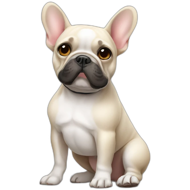 FRENCH BULLDOg with pantyhose emoji