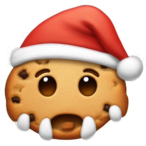 Cookie Ginger man wearing Santa hat emoji