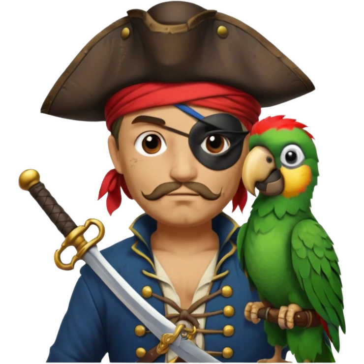 pirate and parrot emoji