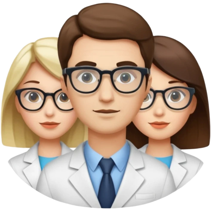 Perfect love. Psychologist girl and a futurologist man emoji