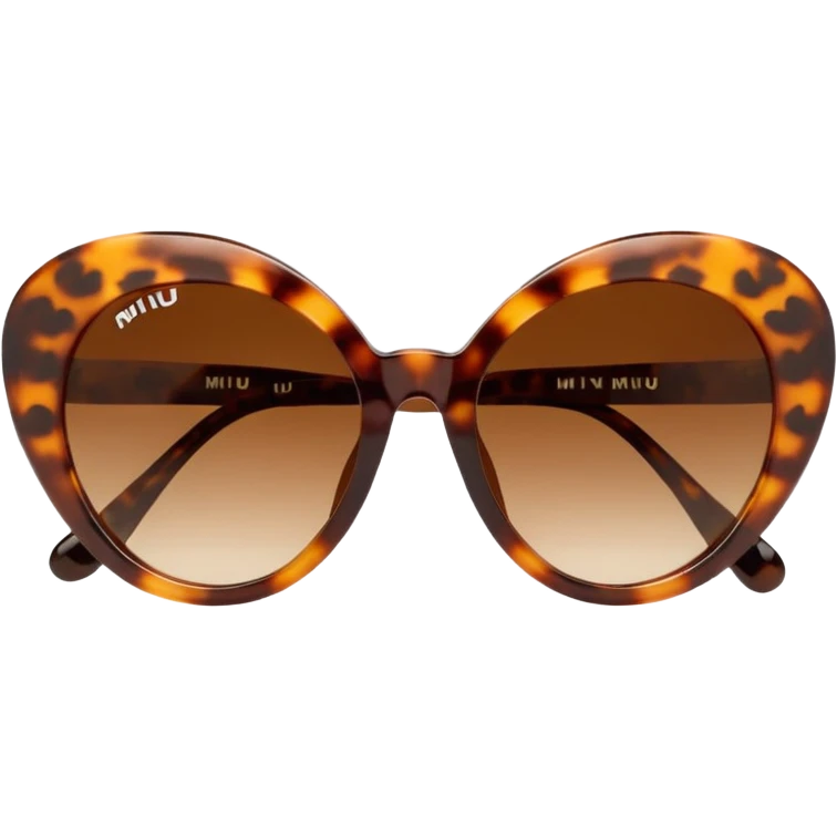 Miu Miu oval brown sunglasses emoji