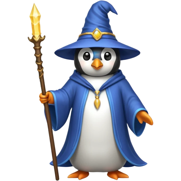 Penguin Wizard emoji