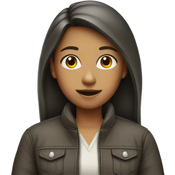 a girl who wear a jacket emoji