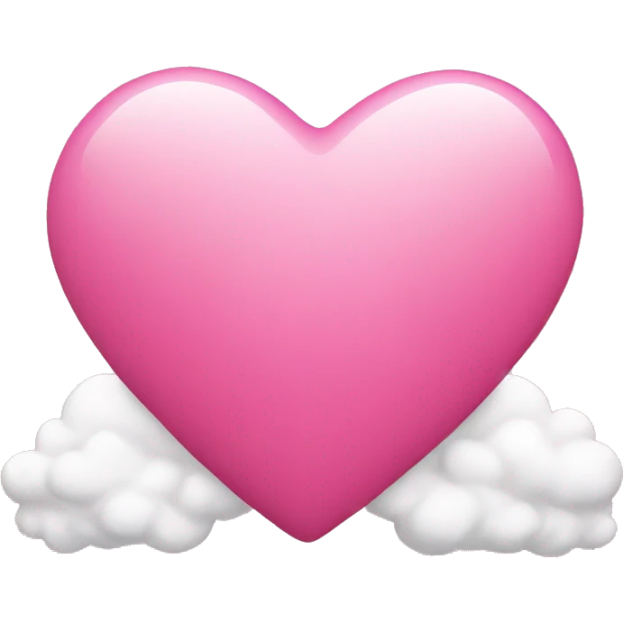 pink heart with clouds emoji