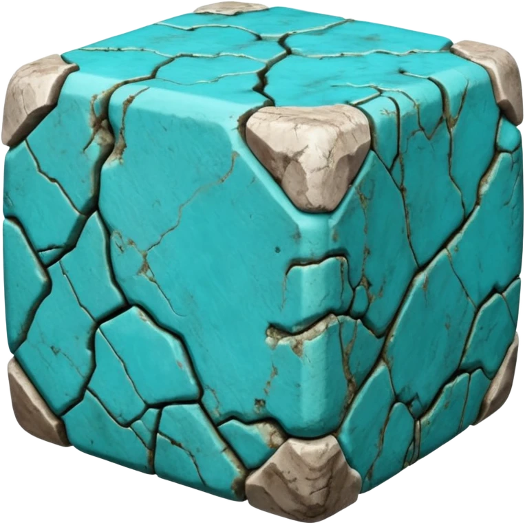 american-turqoise-intricate-stone-age-rocky-cube-shaped emoji