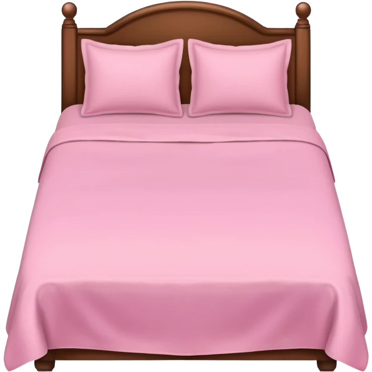 a bed with pink linens emoji