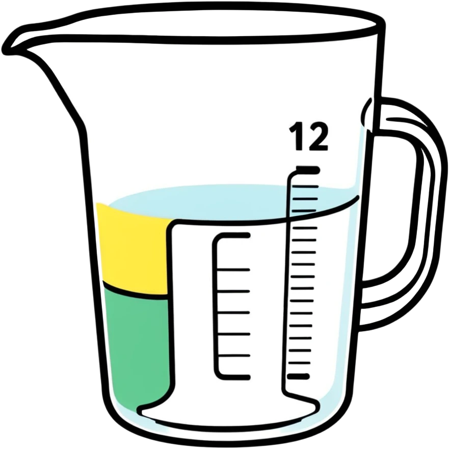 empty measuring cup in pink with the ml number on the side emoji