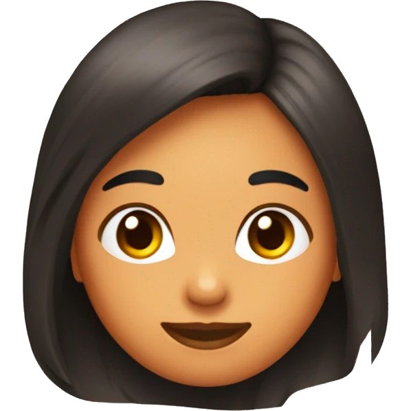 Haz un chico de pelo marrón besando una chica de pelo negro y detrás un corazón naranja emoji